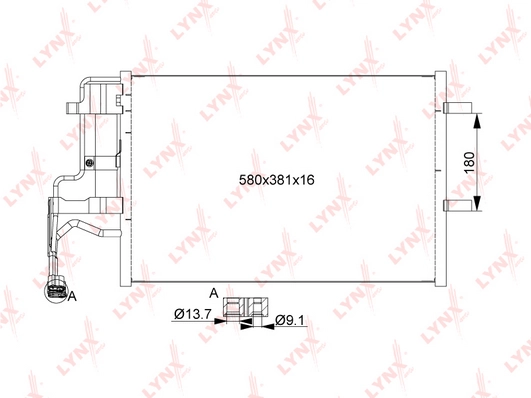 LYNXAUTO RC-0369 - Радиатор кондиционера