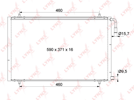 LYNXAUTO RC-0401 - Радиатор кондиционера