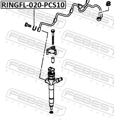 FEBEST RINGFL-020-PCS10 - Кольцо форсунки