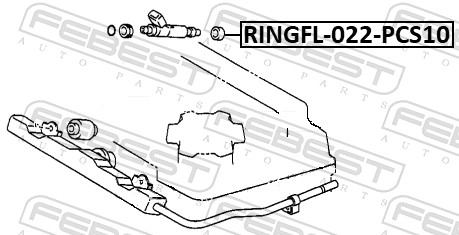 FEBEST RINGFL-022-PCS10 - Кольцо форсунки