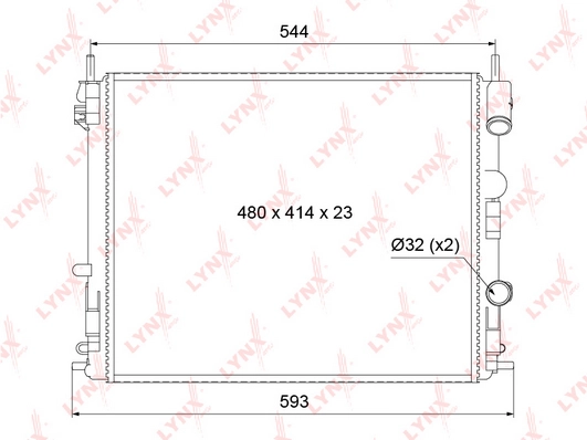 LYNXAUTO RM-1026 - Радиатор охлаждения