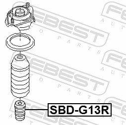 FEBEST SBD-G13R - Отбойник амортизатора