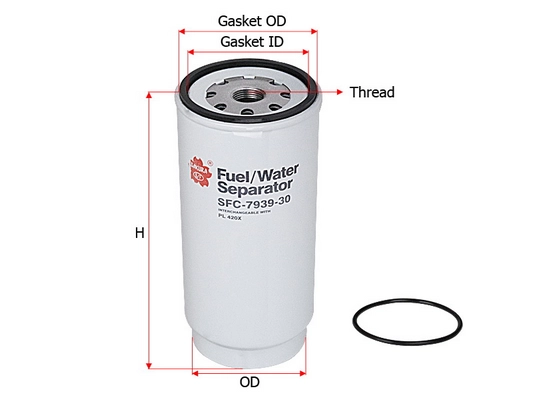 SAKURA AUTOMOTIVE SFC-7939-30 - Топливно-водяной сепаратор