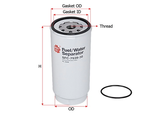 SAKURA AUTOMOTIVE SFC-7939-30 - Топливно-водяной сепаратор