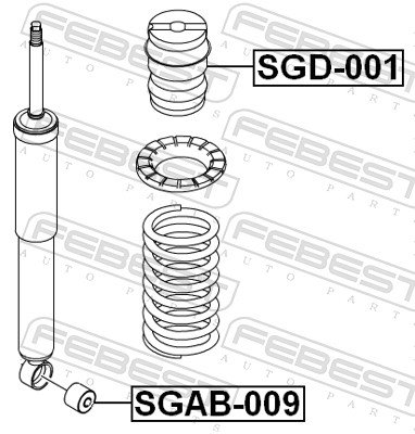 FEBEST SGD-001 - Отбойник амортизатора