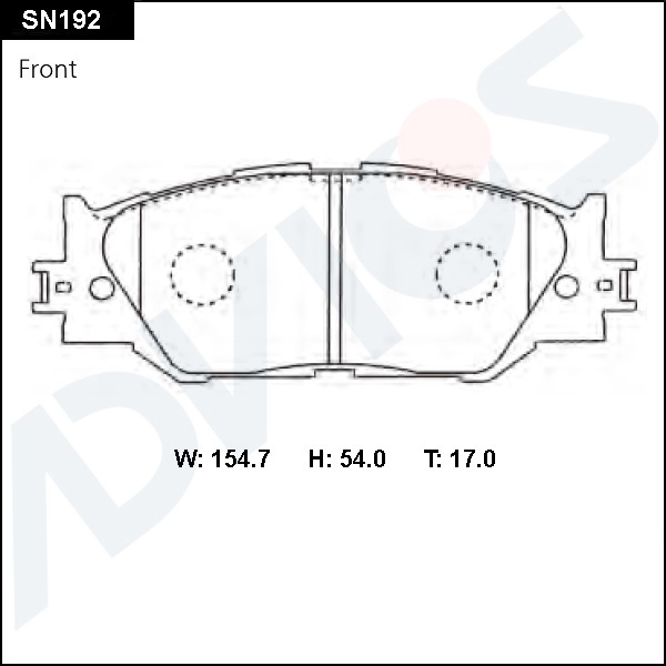 ADVICS SN192 - Тормозные колодки 