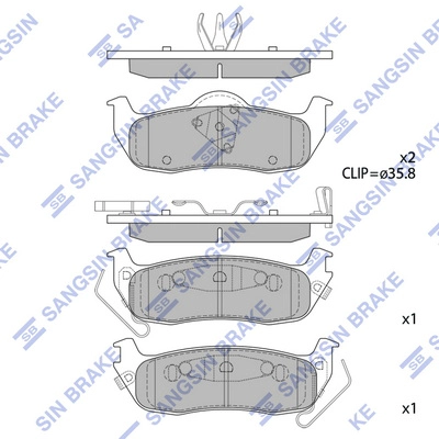 HI-Q SP1512 - Тормозные колодки 