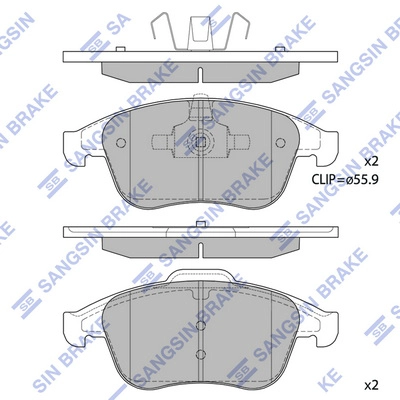 HI-Q SP1516 - Тормозные колодки 