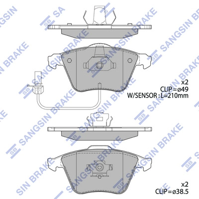HI-Q SP2112-F - Тормозные колодки 