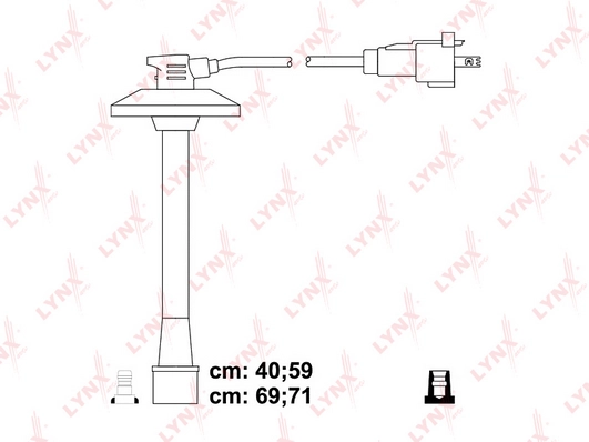 LYNXAUTO SPE7543 - Комплект проводов зажигания STANDART