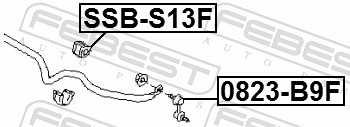 FEBEST SSB-S13F - Втулки стабилизатора