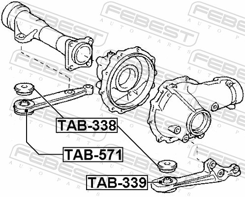 FEBEST TAB-571 - Сайлентблок редуктора