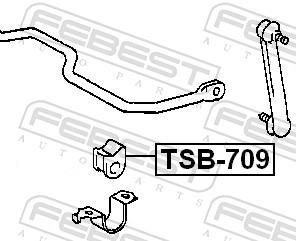 FEBEST TSB-709 - Втулки стабилизатора
