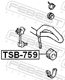 FEBEST TSB-759 - Втулки стабилизатора