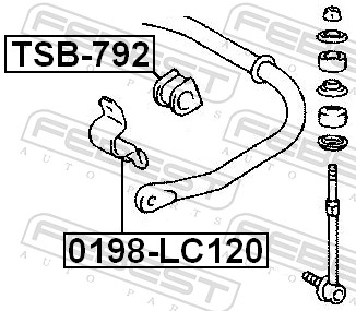 FEBEST TSB-792 - Втулки стабилизатора