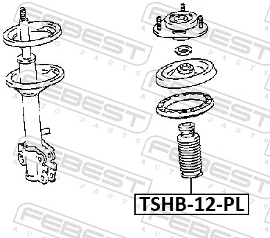 FEBEST TSHB-12-PL - Пыльники и отбойники амортизатора