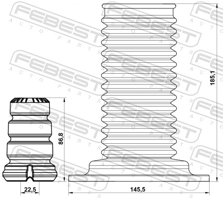 FEBEST TSHB-ADE150F-KIT - Пыльники и отбойники амортизатора