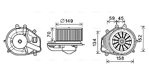 AVA QUALITY COOLING VN8353 - Моторчик печки
