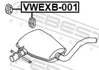 FEBEST VWEXB-001 - Крепление глушителя