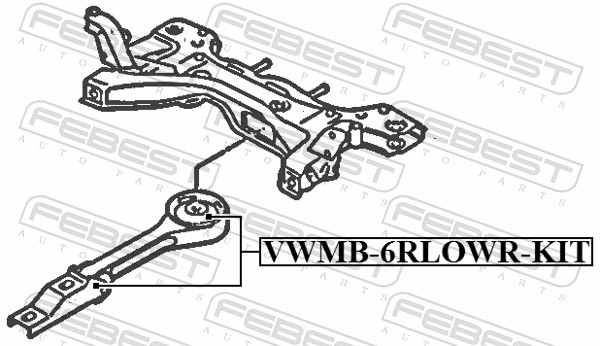 FEBEST VWMB-6RLOWR-KIT - Подушка двигателя