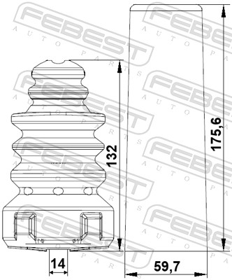 FEBEST VWSHB-TOURR-KIT - Пыльники и отбойники амортизатора