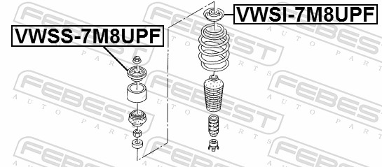 FEBEST VWSI-7M8UPF - Тарелка пружины