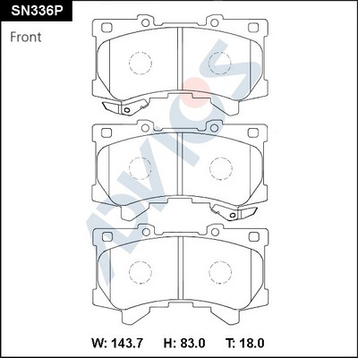 ADVICS SN336P - Тормозные колодки 