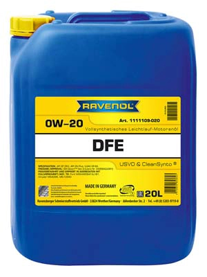 Моторное масло RAVENOL DFE SAE 0W-20
