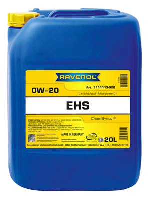 Моторное масло RAVENOL EHS SAE 0W-20