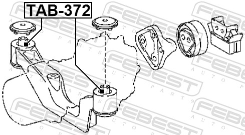FEBEST TAB-372 - Сайлентблок редуктора