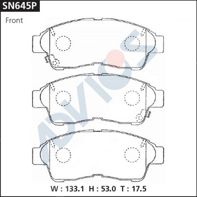 ADVICS SN645P - Тормозные колодки 
