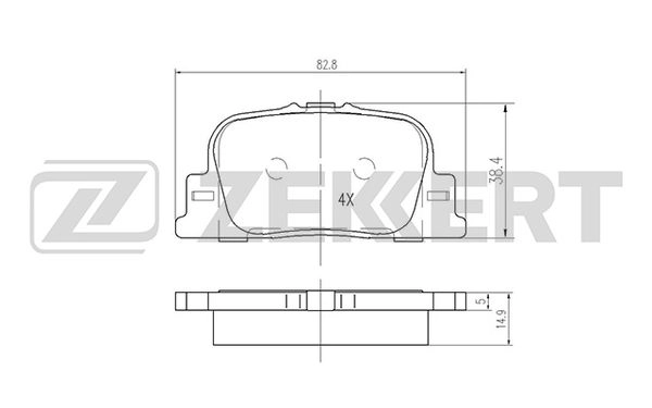 ZEKKERT BS-1865 - Тормозные колодки 