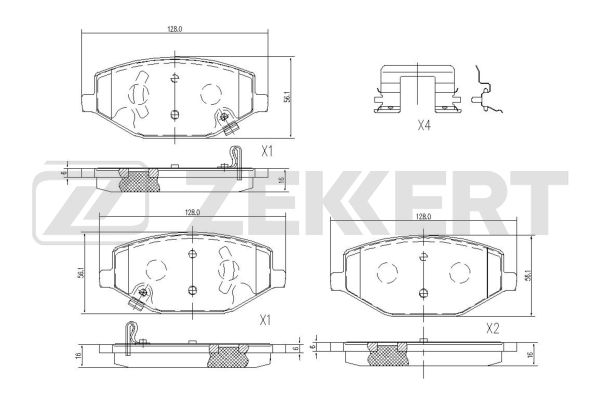 ZEKKERT BS-1182 - Тормозные колодки 