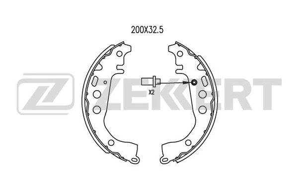 ZEKKERT BK-4436 - Барабанные колодки