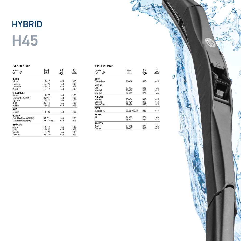HELLA 9XW 204 584-181 - Щетка стеклоочистителя Hybrid