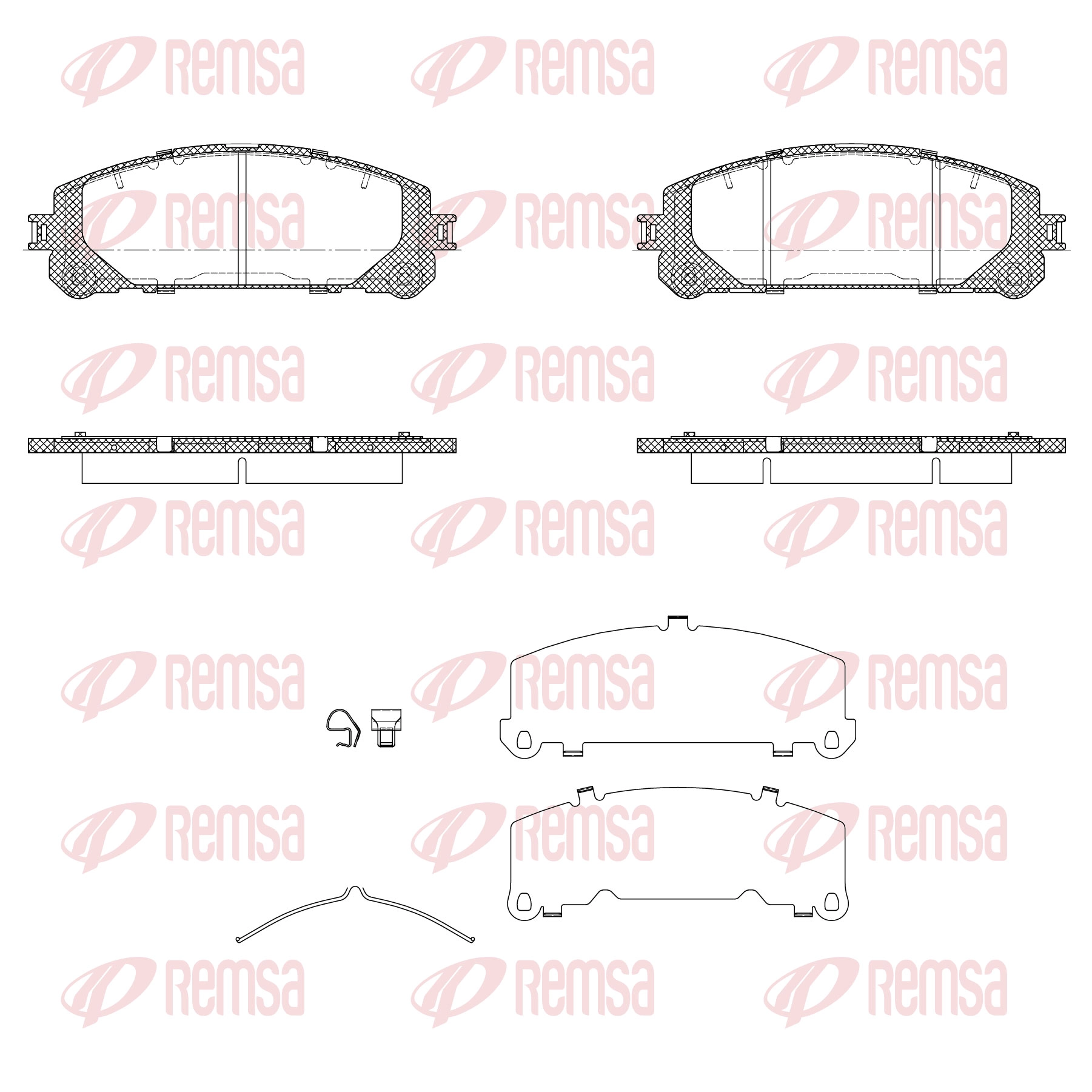 REMSA 1312.40 - Тормозные колодки 