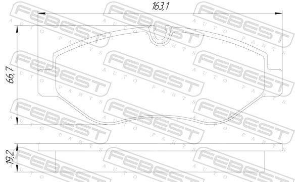 FEBEST 1601-639F - Тормозные колодки 