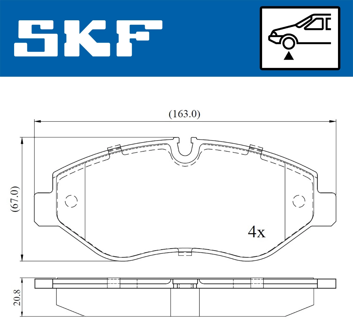 SKF VKBP 80006 - Тормозные колодки 