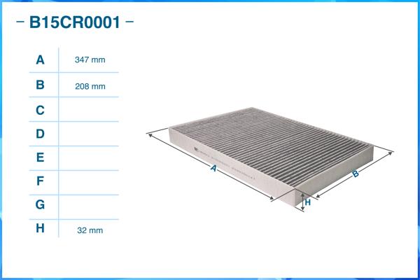 CWORKS B15CR0001 - Салонный фильтр