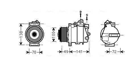 AVA QUALITY COOLING MSAK560 - Компрессор кондиционера