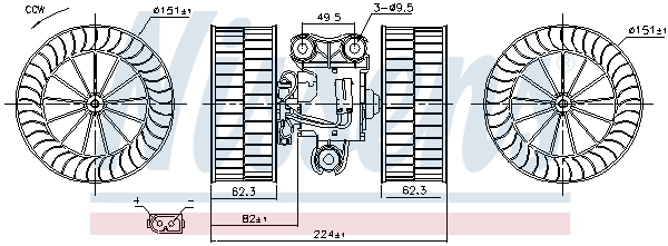 NISSENS 87340 - Моторчик печки