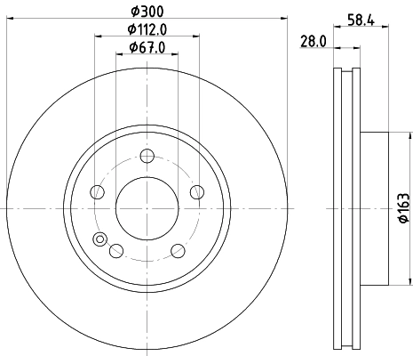 HELLA 8DD 355 110-071 - Тормозные диски