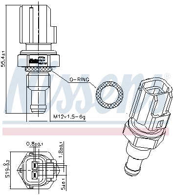 NISSENS 207056 - Датчик, температура охлаждающей жидкости ** FIRST FIT **