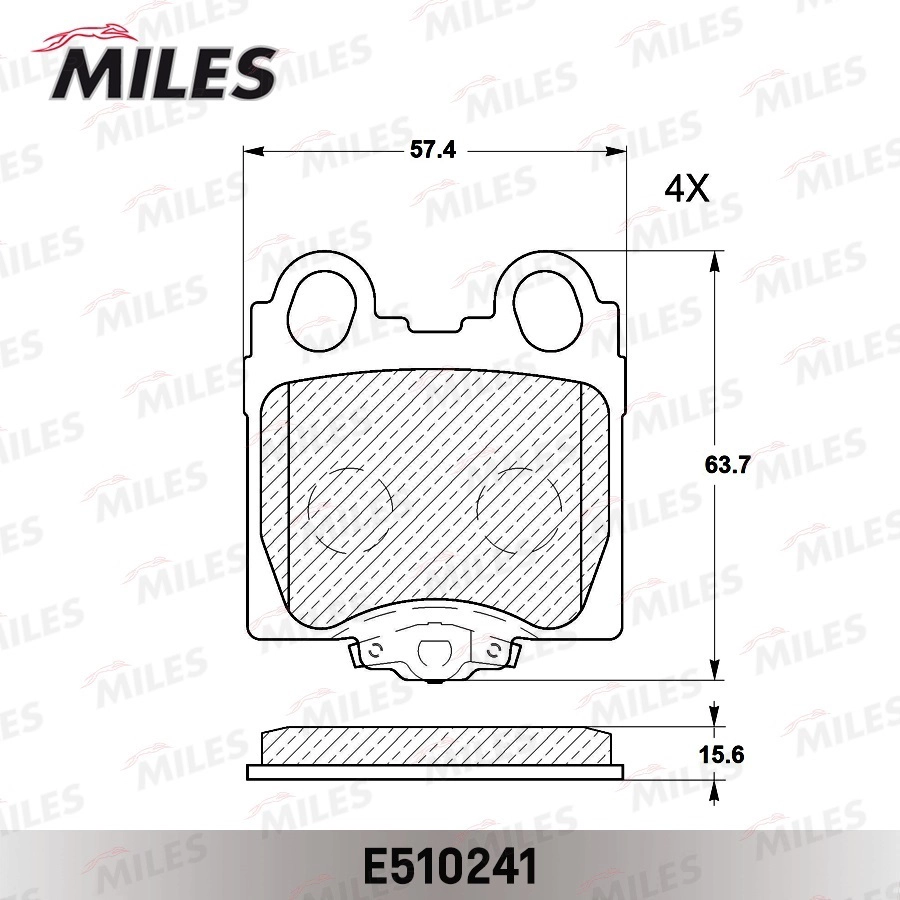 MILES E510241 - Тормозные колодки 