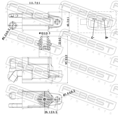 FEBEST 01640-011 - Катушка зажигания