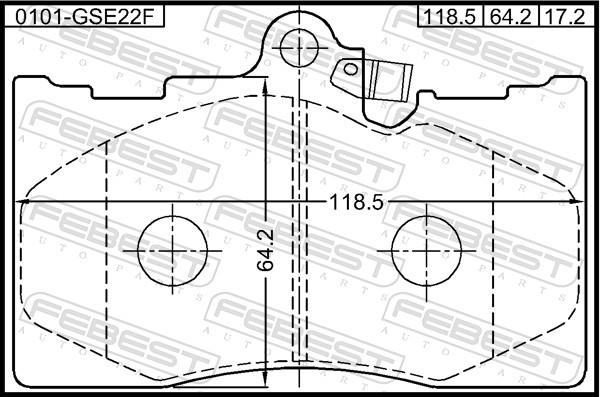 FEBEST 0101-GSE22F - Тормозные колодки 