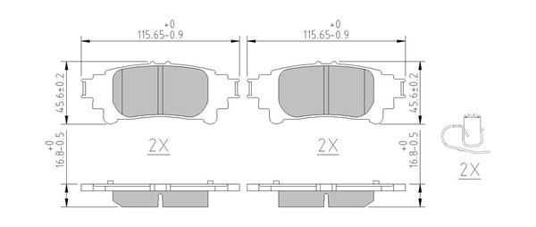 FERODO FDB5237 - Комплект тормозных колодок, дисковый тормоз PREMIER ECO FRICTION