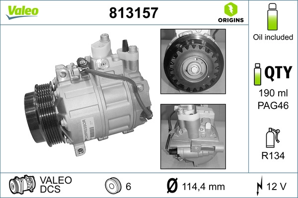 VALEO 813157 - Компрессор кондиционера