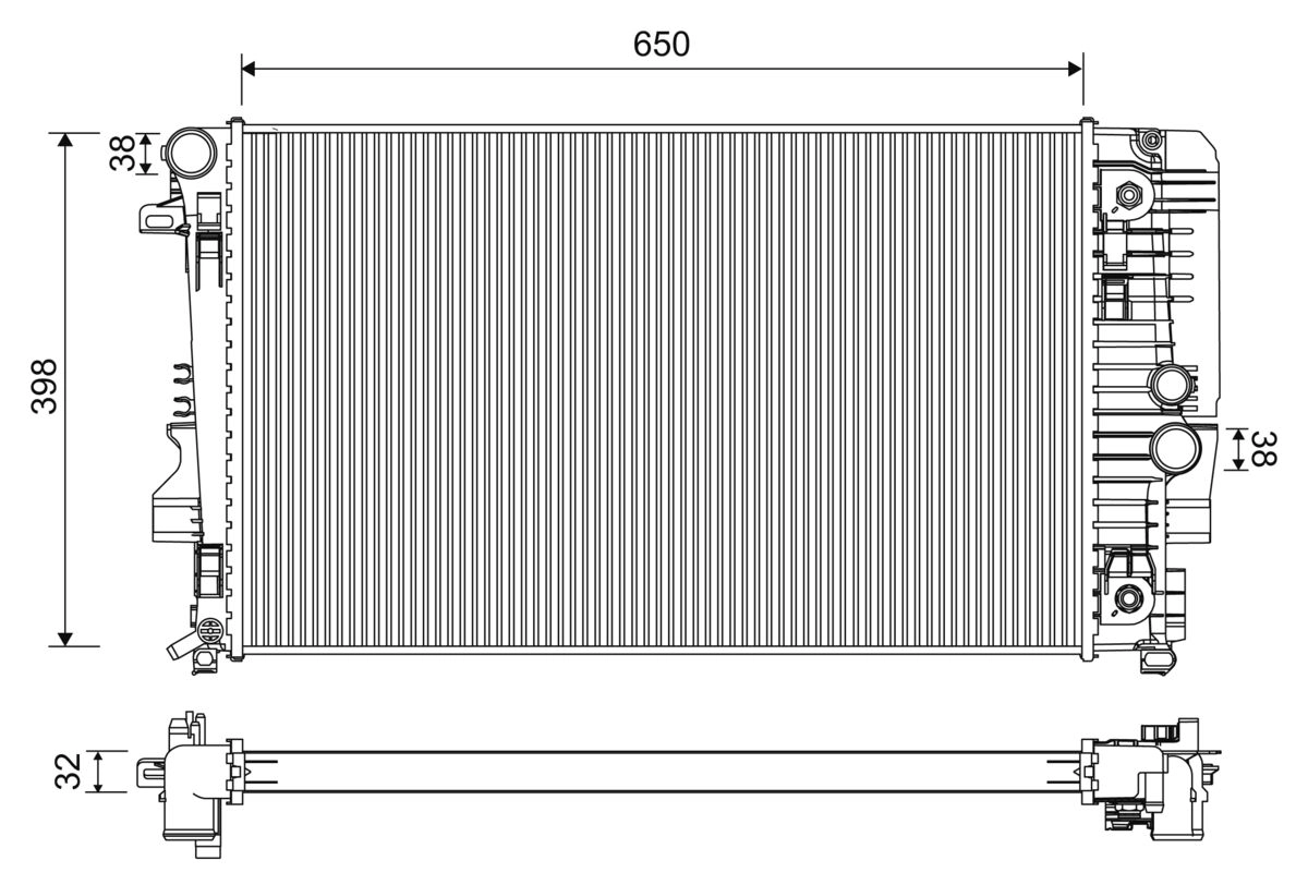 VALEO 701222 - Радиатор охлаждения