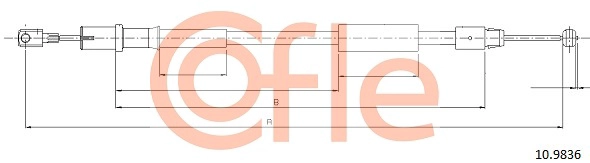 COFLE 10.9836 - Трос ручника